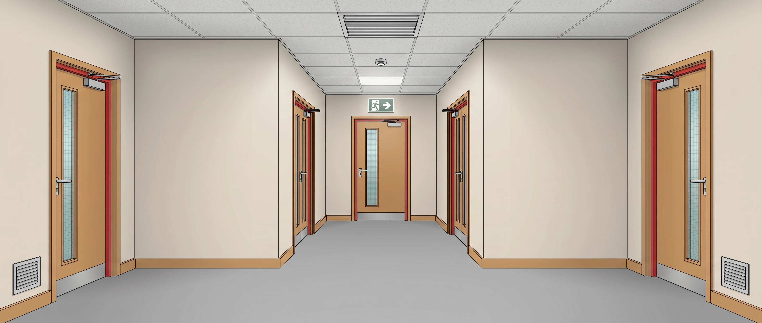 Stage 1: clear escape corridor with no smoke