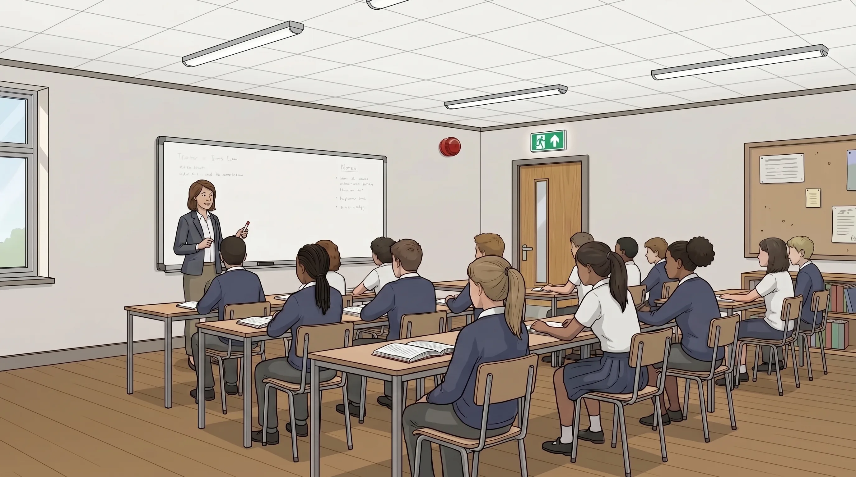 Default: Quiet classroom before alarm